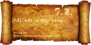 Tőkés Márton névjegykártya